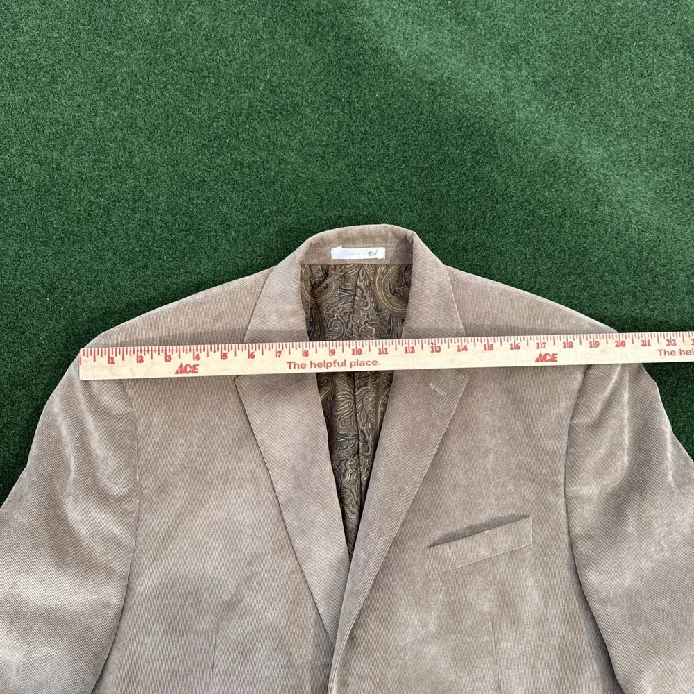 Vintage Ralph‎ Lauren Suede Blazer Taupe Beige Size 46 R Patch Pocket GUC